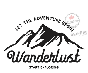 'Wanderlust - Start Exploring' Premium Vinyl Decal