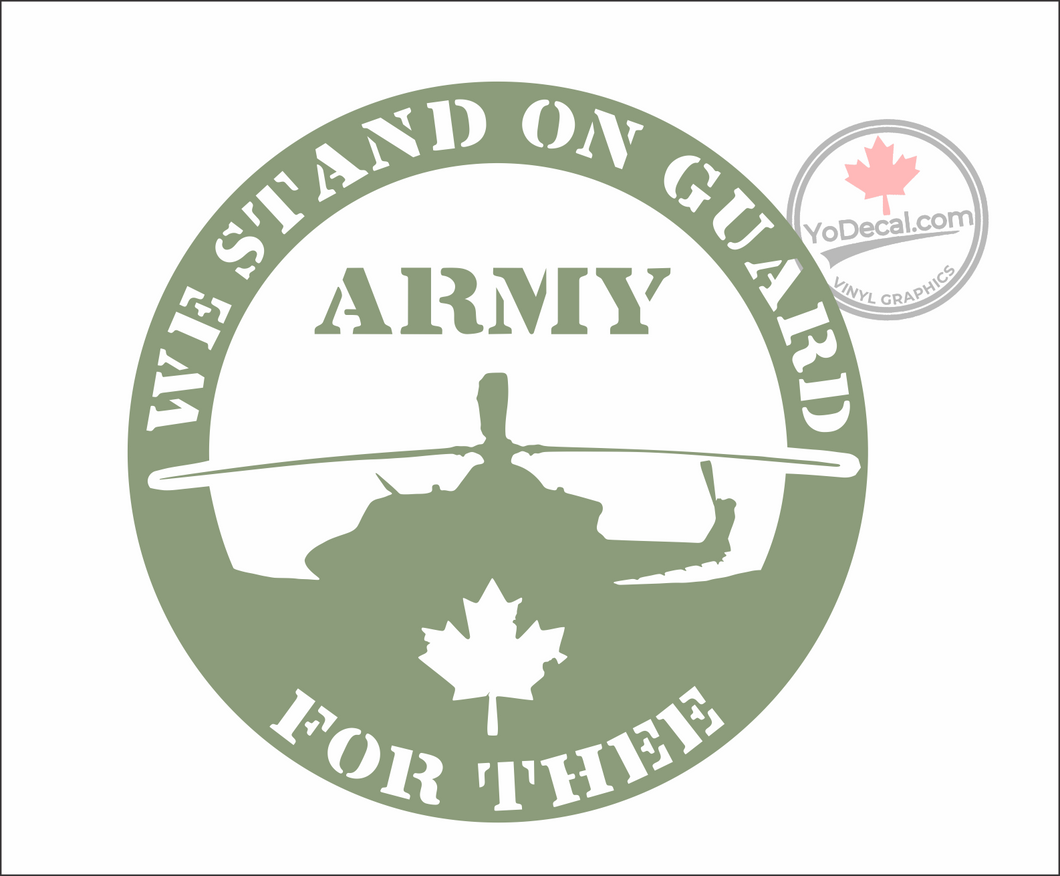 'We Stand on Guard for Thee CH-146 Griffon - Army' Premium Vinyl Decal / Sticker