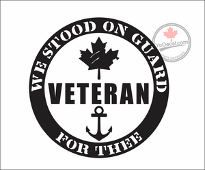 'We Stood on Guard for Thee - Anchor - Navy' Premium Vinyl Decal / Sticker
