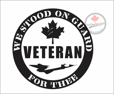 'We Stood on Guard for-Thee-CF-105-Arrow-RCAF' Premium Vinyl Decal / Sticker