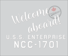 'Welcome Aboard NCC-1701' Premium Vinyl Decal