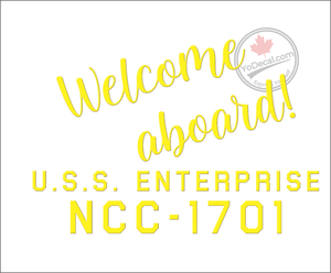 'Welcome Aboard NCC-1701' Premium Vinyl Decal