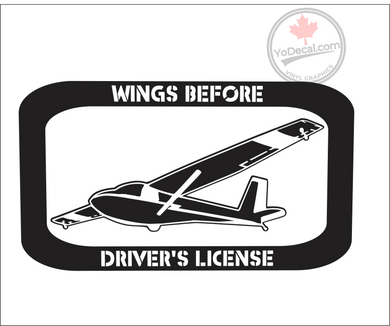 'Wings Before Driver's License' Premium Vinyl Decal