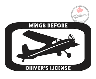 'Wings Before Driver's License - Power' Premium Vinyl Decal
