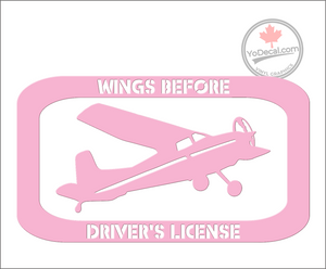 'Wings Before Driver's License - Power' Premium Vinyl Decal
