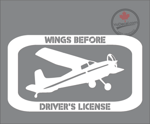 'Wings Before Driver's License - Power' Premium Vinyl Decal