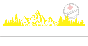 'Not All Those Who Wander Are Lost - Mountains and Trees 2' Premium Vinyl Decal