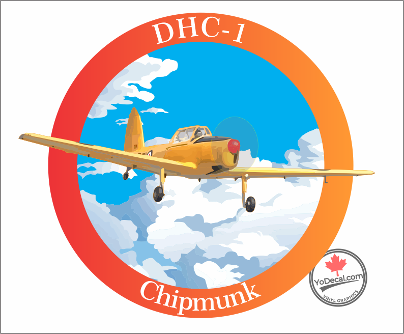 'DHC-1 Chipmunk' Premium Vinyl Decal / Sticker
