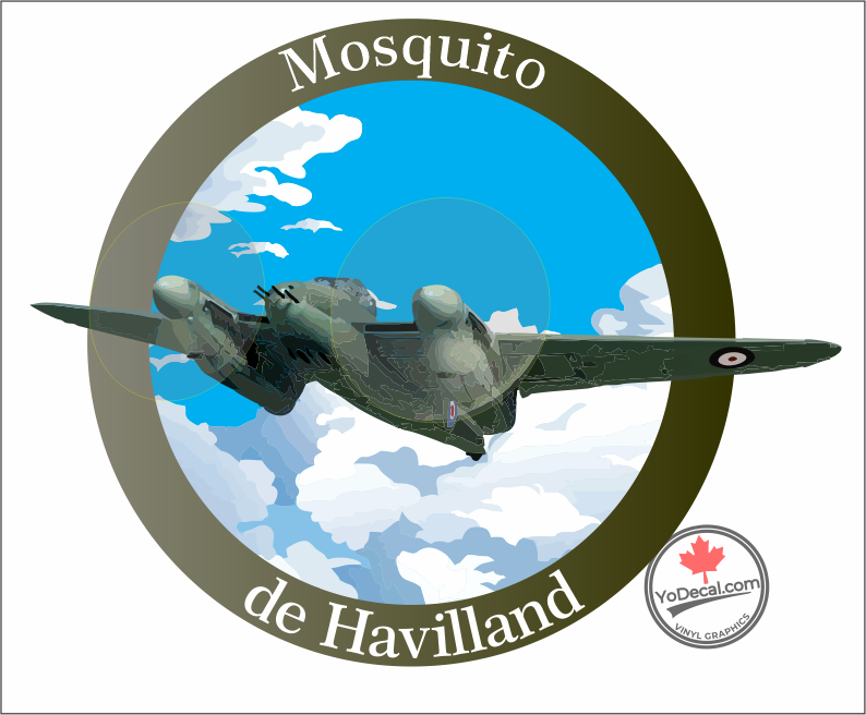 'de Havilland Mosquito' Premium Vinyl Decal / Sticker